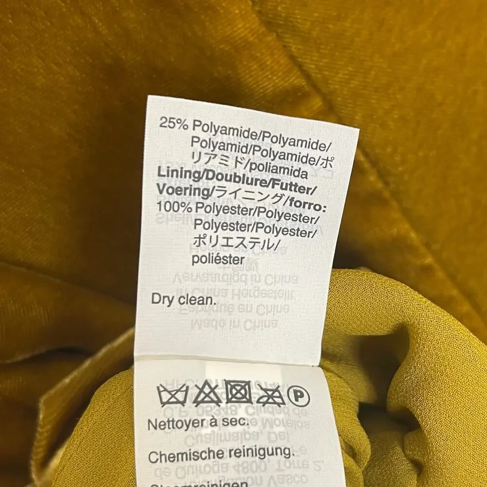 J. Crew Faux Wrap Velvet Top Blouse Mustard Size 0 - Picture 6 of 8
